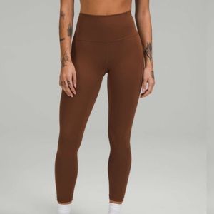 Lululemon Wunder Train High-Rise Tight with Pockets 25” in Roasted Brown